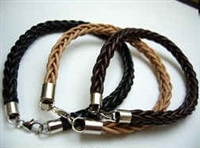 20822 Leather Bracelet with Stainless Steel Claps