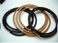 20823 Leather Bracelet with Stainless Steel Claps