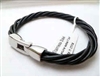 20828 Leather Bracelet with Stainless Steel Claps