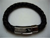 20837 Leather Bracelet with Stainless Steel Claps