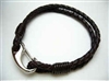 20845 Leather Bracelet with Stainless Steel Claps