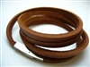 20856 Leather Bracelet with Stainless Steel Claps