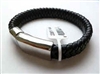 20867 Leather Bracelet with Stainless Steel Claps