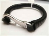 20896 Leather Bracelet with Stainless Steel Claps