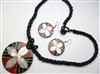 30391-11 Sea Shell Pendant w/Sea Beads Necklace& Earring Set