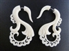 33330 50mm Buffalo Bone Carving Earring