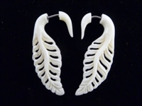 33338 55mm Buffalo Bone Carving Earring