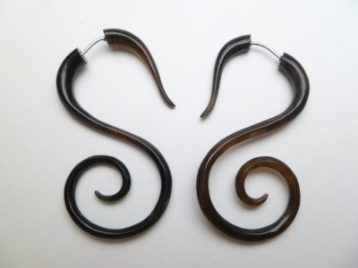 33346-45 45mm Buffalo Horn Earring