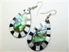 33373-12 MOP & Abalone Shell Earring