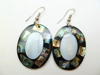 33373-15 MOP & Abalone Shell Earring