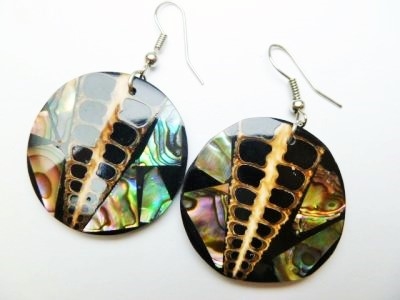 33373-19 MOP & Abalone Shell Earring