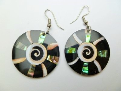 33373-7 MOP & Abalone Shell Earring