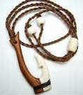 35002 Buffalo Bone Hook w/Wood Necklace