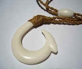 35005 Buffalo Bone Hook w/Wood Necklace