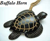 35007 Buffalo Horn Turtle Necklace