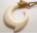 Buffalo Bone Fish Hook Necklace
