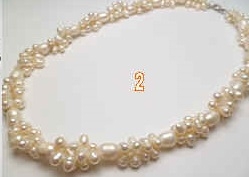 38037 Twist Fresh Water Pearl Necklace 18"