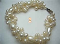 38037B Twist Fresh Water Pearl Bracelet 8.5"