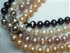 38403 8-9mm Potato Fresh Water Pearl w/925 8mm Silver Ball Claps