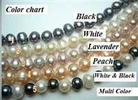 38405 7-8mm Fresh Water Pearl w/925 Silver 11mm Claps