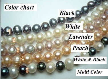 38405 7-8mm Fresh Water Pearl w/925 Silver 11mm Claps