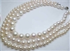 38428-8 8mm AA Fresh Water Pearl Necklace 18" w/925 Silver Claps