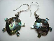 43117 Abalone Shell Earring w/925 Silver Hook