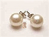 43163 10mm MOP Shell w/925 silver Earring