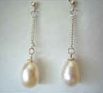 43185 Fresh Water Pearl w/925 Silver Earring