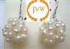 43187 16mm Round Fresh Water Pearl Ball Earring w/925 Silver Hook