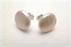 43201 11mm-12mm Coin Fresh Pearl w/925 silver Earring