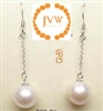 43295 10mm Fresh Water Pearl w/925 Silver chain Earring