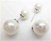 43330 12mm x9 mm MOP Shell Earring w/925 Silver