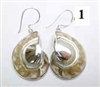 43333 Nautilus Shell Earring w/925 Silver Hook