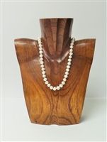 51020-2 Brown Wood Necklace Display