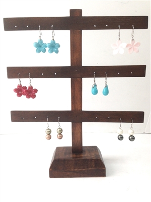 51030-3 Wood Earring Display