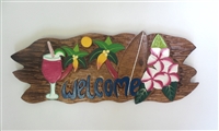 Welcome Wooden Sign