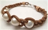 68042 Leather Bracelet with Fresh Water Pearl