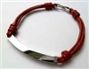 68061 Leather Bracelet with Stainless Steel Claps