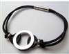 68062 Leather Bracelet with Stainless Steel Claps