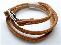 68075 Leather Bracelet with Stainless Steel Claps