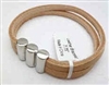68090 Leather Bracelet with Stainless Steel Claps