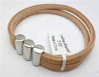 68090 Leather Bracelet with Stainless Steel Claps