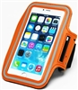 Runners Dual Armband Case - Orange Design with Key Holder for Apple iPhone 5