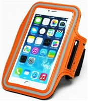 Runners Dual Armband Case - Orange Design with Key Holder for Apple iPhone 5