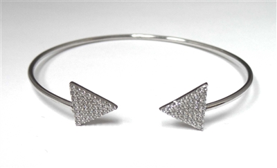 925 Silver C.Z. Stone Bangle