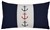 Sunbrella Outdoor Indoor Pillow in Navy with 3 Embroidered Anchors | Nantucket Bound