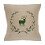 Deer in Wreath Embroidered Sunbrella Pillow By Nantucket Bound | Nantucket Bound