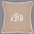 Monogrammed Sunbrella Pillow in Navy with White Trim | Nantucket Bound