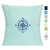 Coastal Cottage Compass Rose Pillow - Unique Coastal Decor | Nantucket Bound